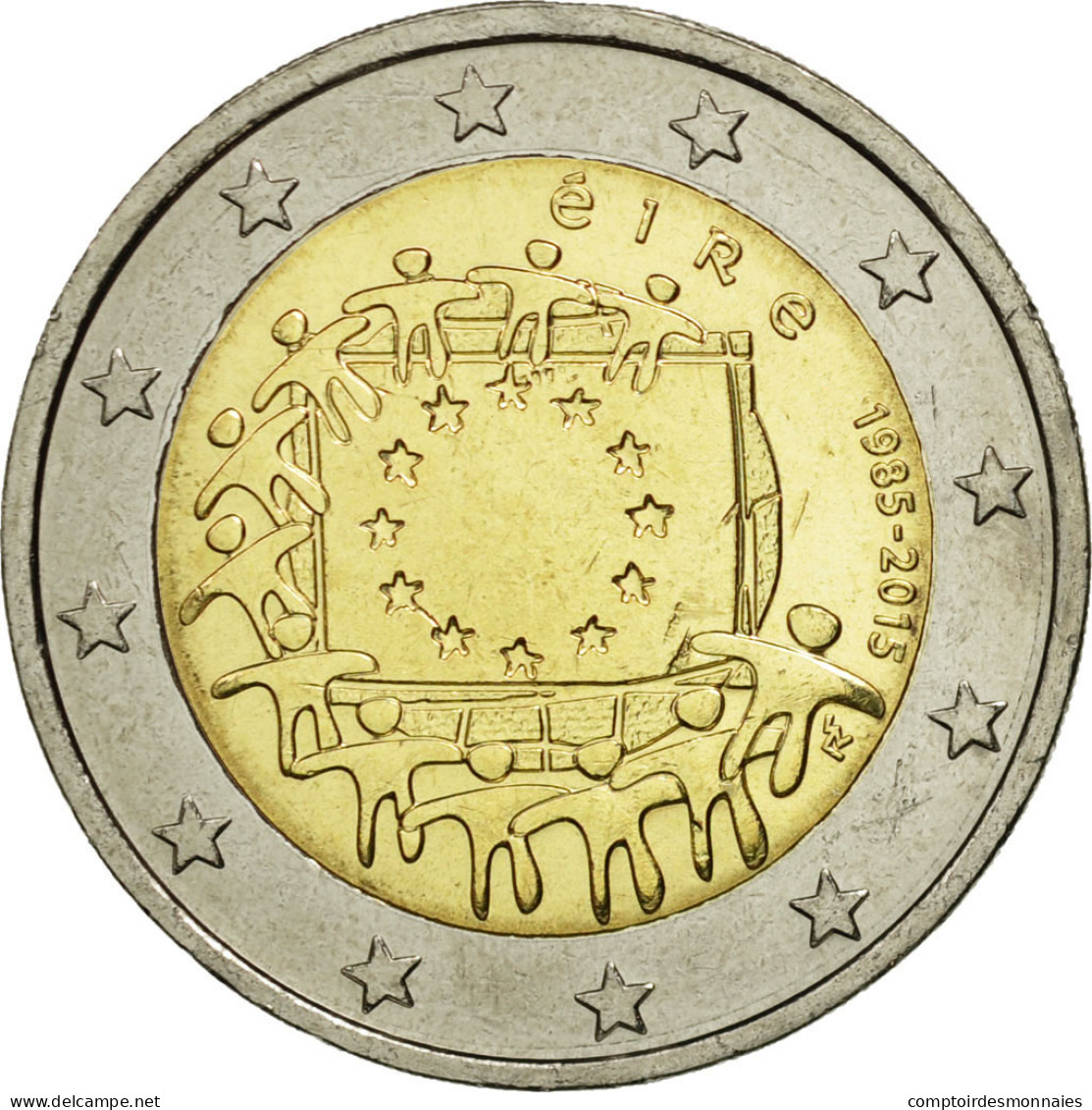 Ireland, 2 Euro, Flag, 2015, SPL, Bi-Metallic - Ireland