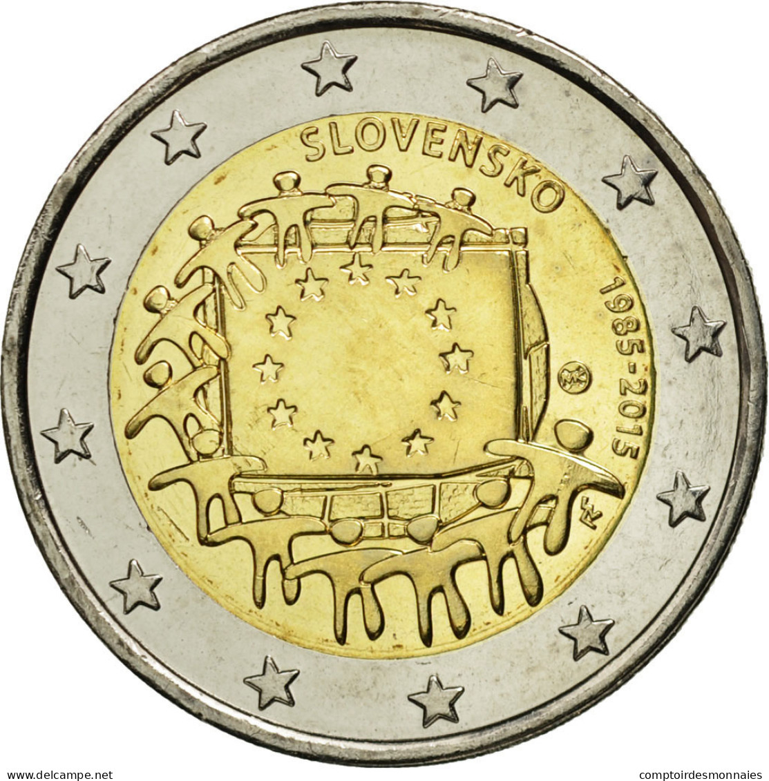 Slovaquie, 2 Euro, Flag, 2015, SPL, Bi-Metallic - Slovaquie