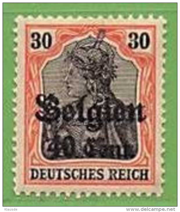 MiNr.19 Xx  Deutschland Deutsche Besetzg,1.WK Belgien - Besetzungen 1914-18