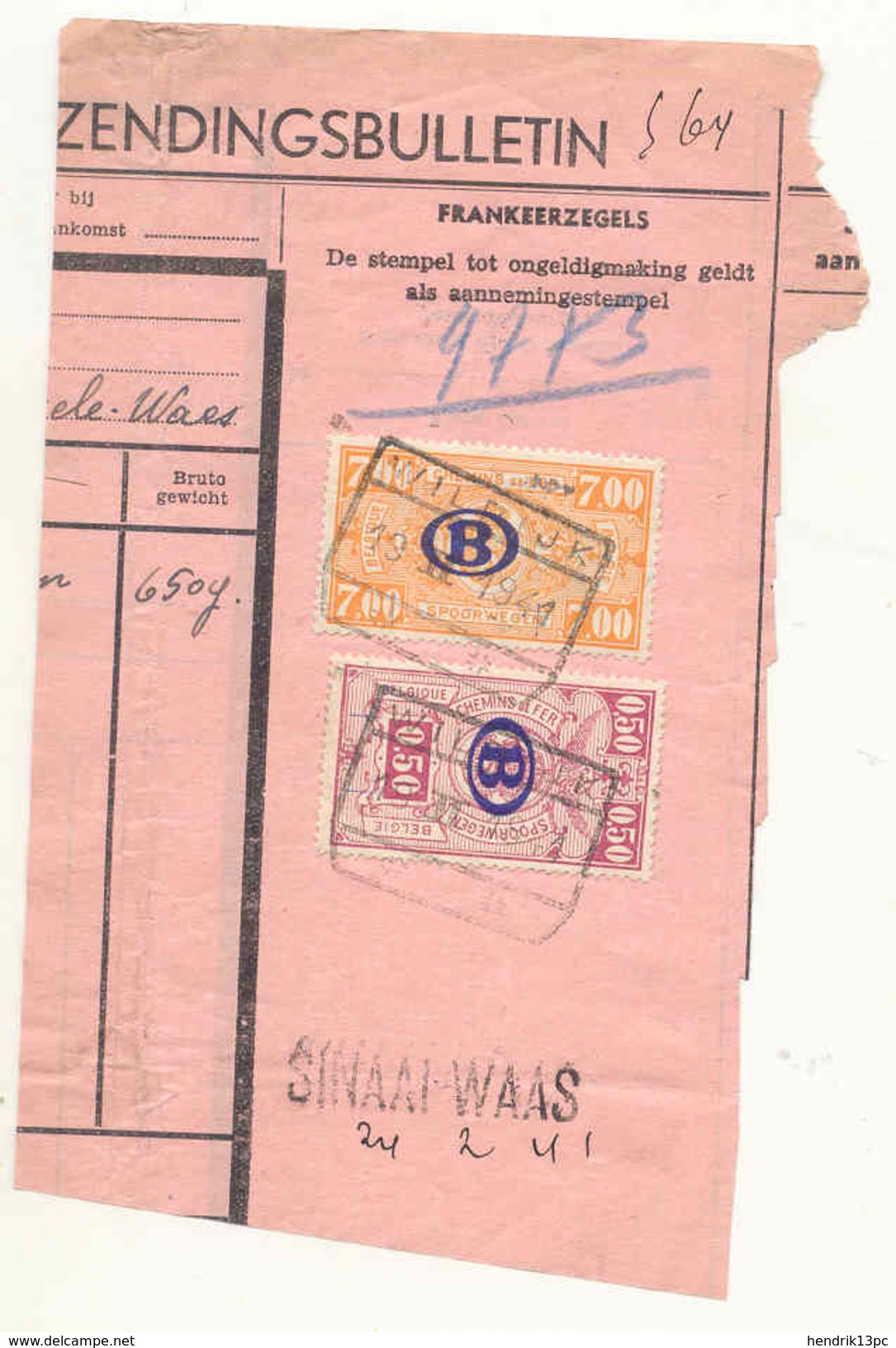 063A -België Spoorweg Chemin De Fer Stempel WILRIJK Op Fragment - Autres & Non Classés