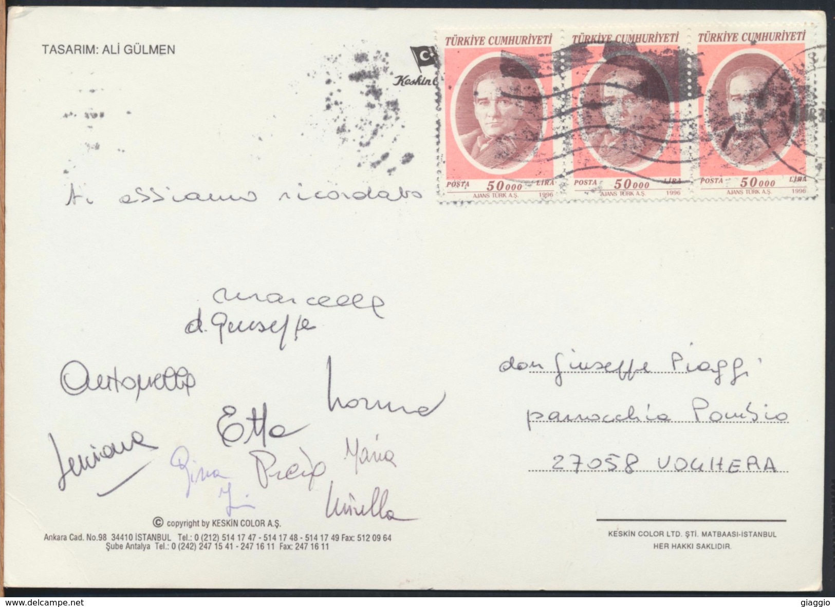 °°° GF176 - TURKEY - TASARIM - ALI GULMEN - 1996 With Stamps °°° - Turchia