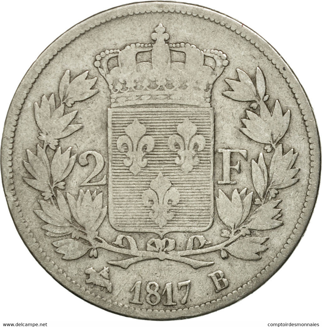 Monnaie, France, Louis XVIII, Louis XVIII, 2 Francs, 1817, Rouen, TB, Argent - 2 Francs