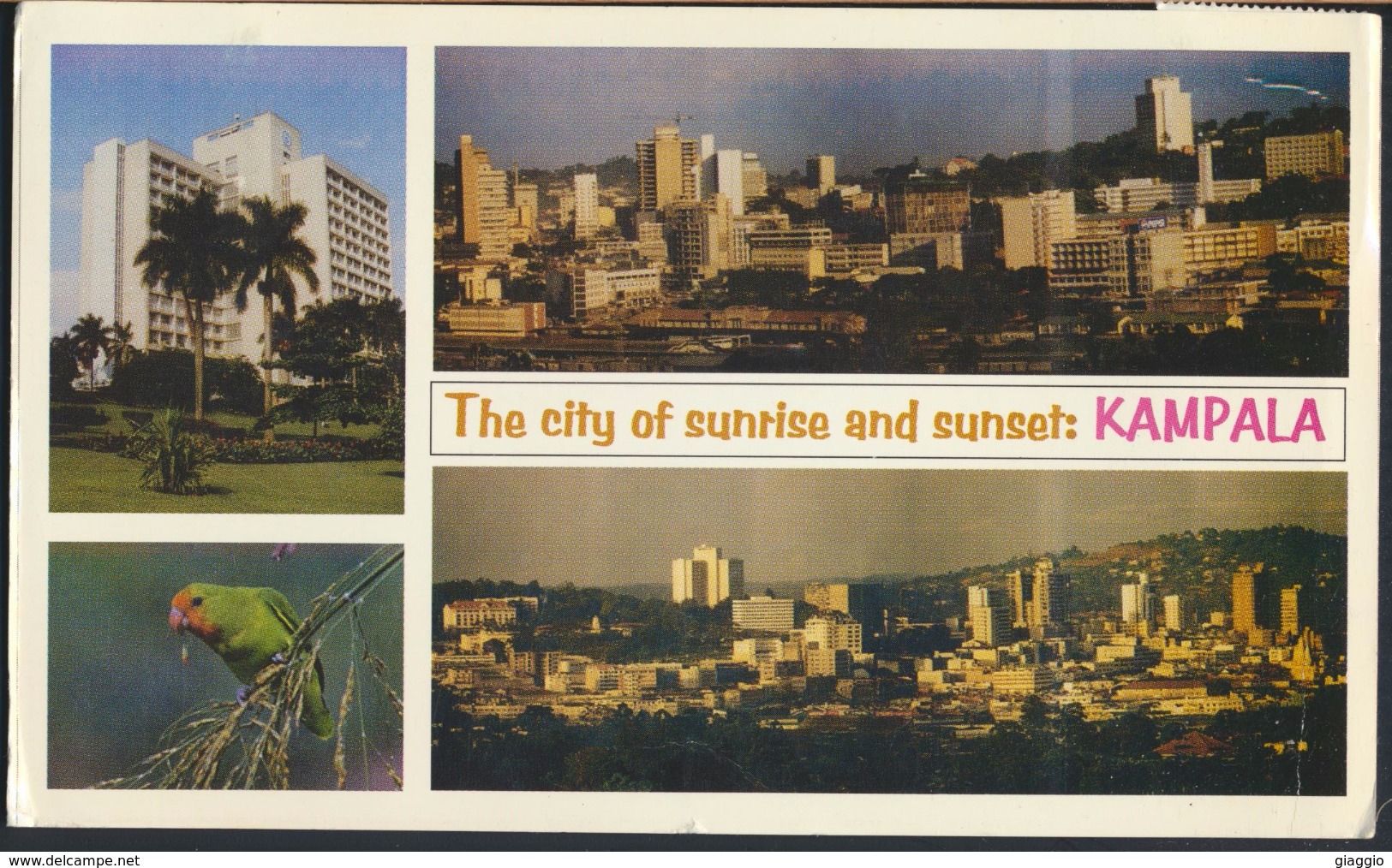 °°° GF184 - UGANDA - KAMPALA - THE CITY OF SUNRISE AND SUNSET - 1998 With Stamps °°° - Ouganda