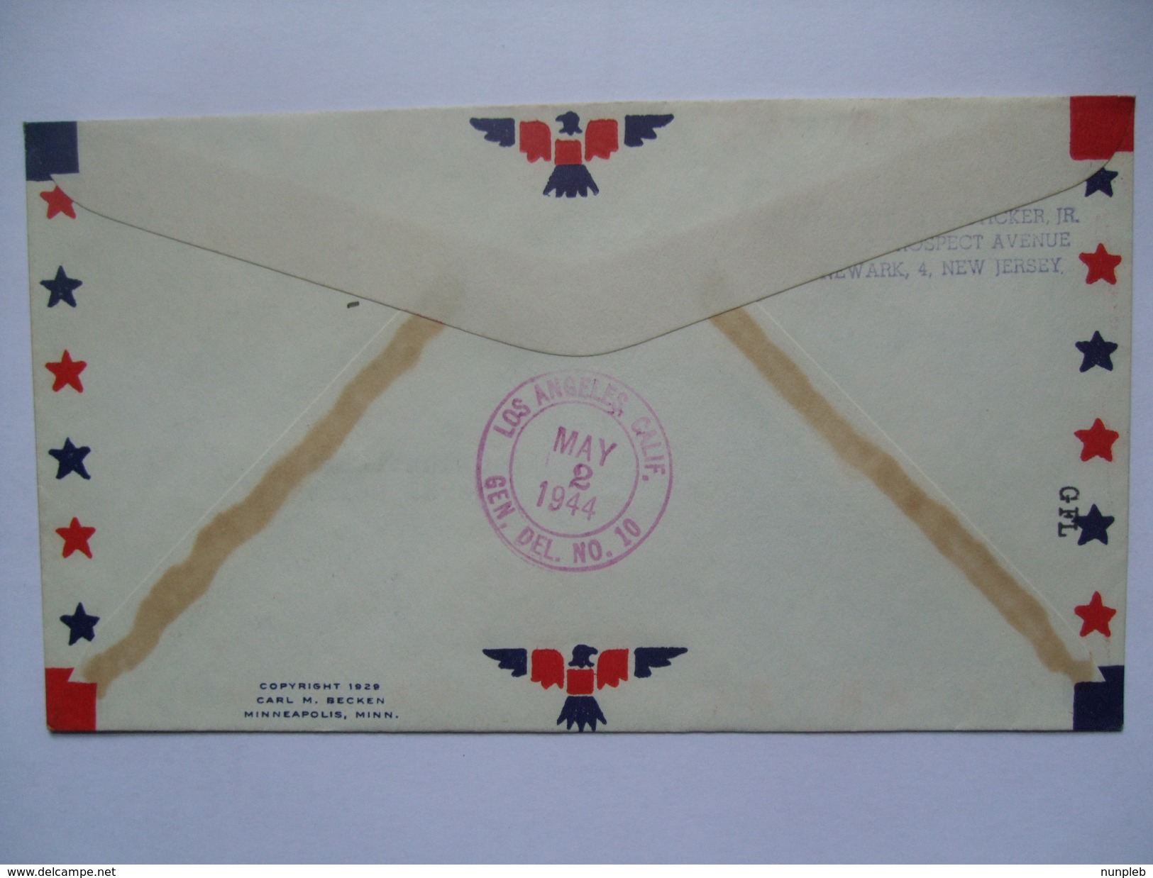 USA - 1944 First Flight Cover - Signed - Western Air Lines - Route 63 - San Francisco - Los Angeles - Briefe U. Dokumente