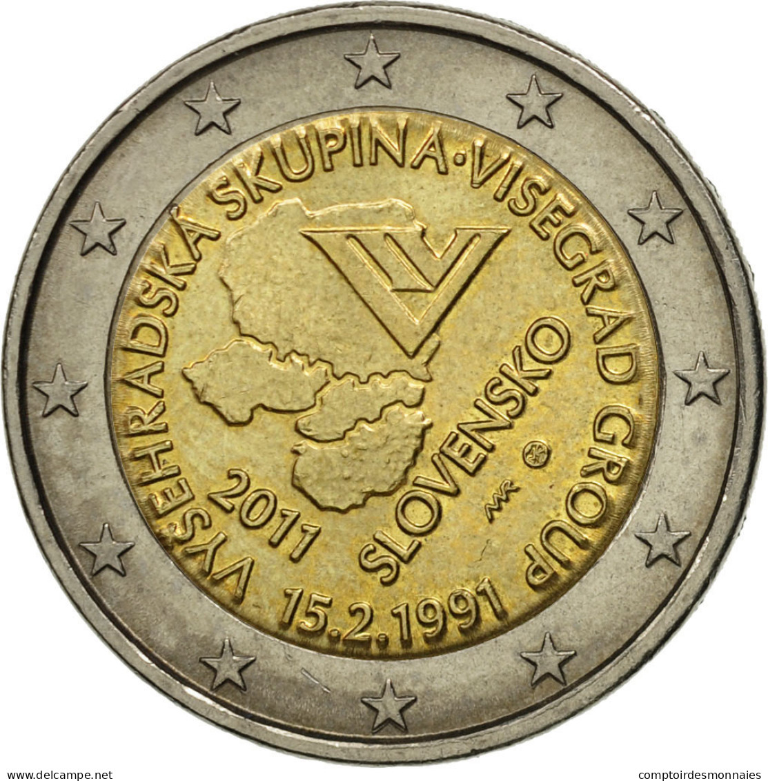 Slovaquie, 2 Euro, Vysehradska Skupina, 2011, SPL, Bi-Metallic - Slovakia