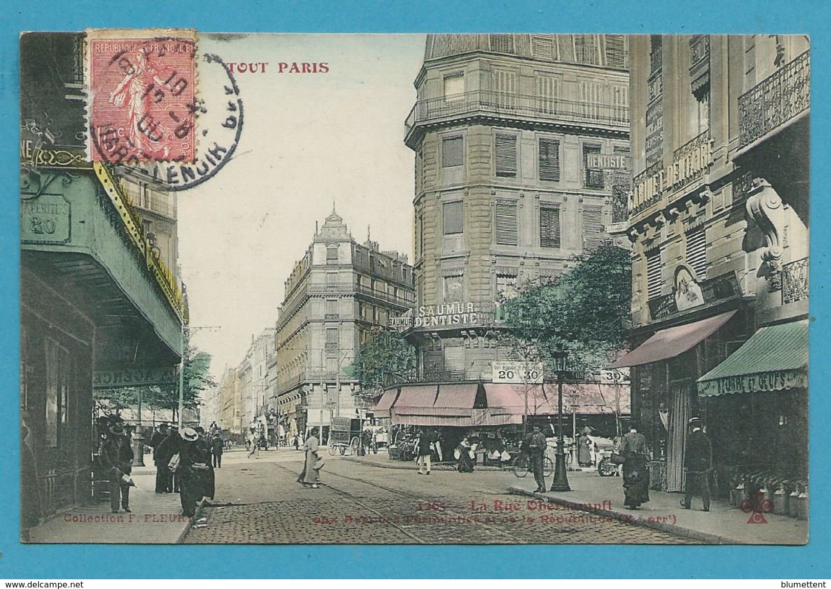 CPA TOUT PARIS 1265 - Rue Oberkampf (XIème Arrt.) Ed. FLEURY - Arrondissement: 11