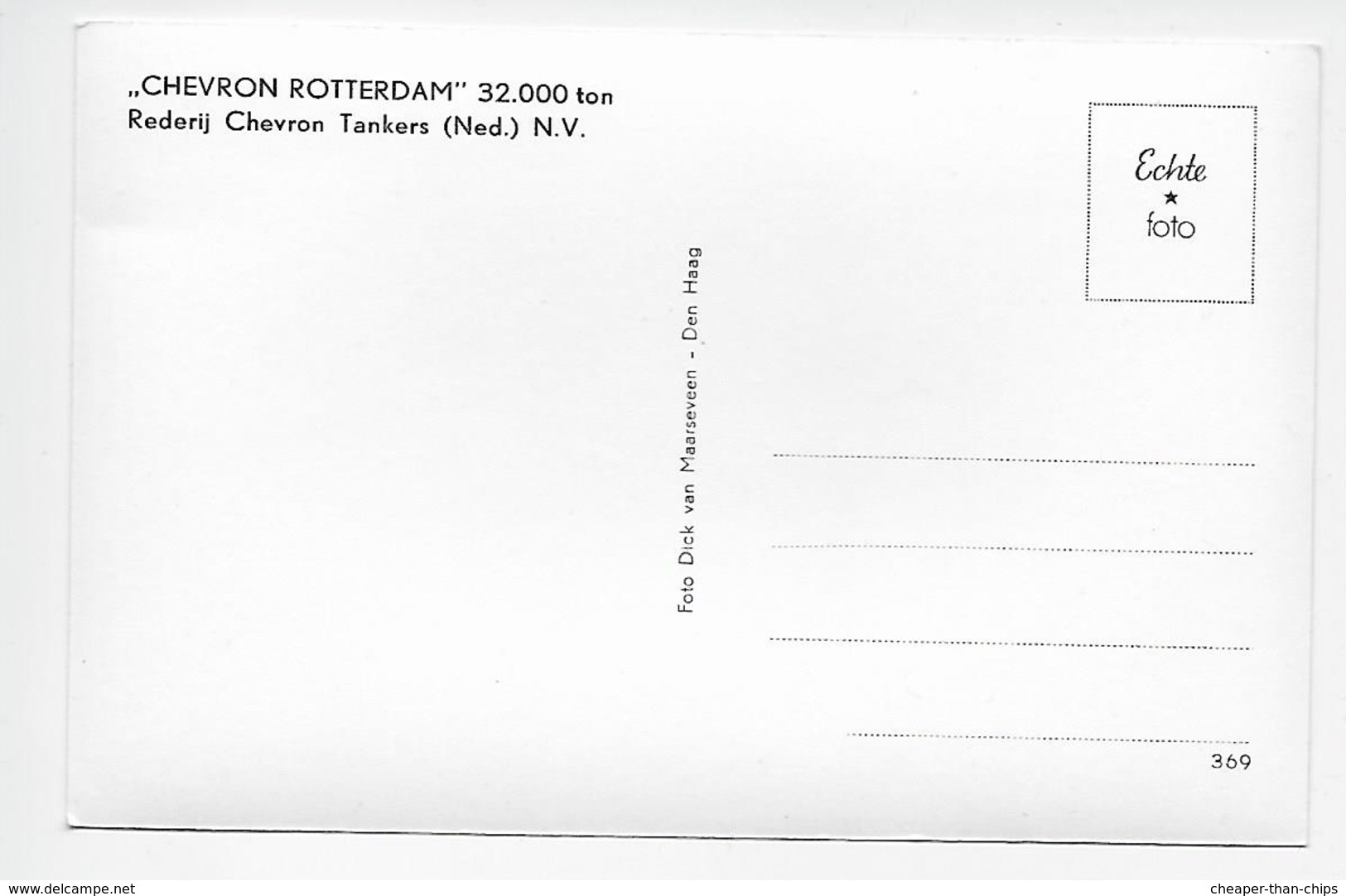 Chevron Tanker - "Chevron Rotterdam" - Pétroliers