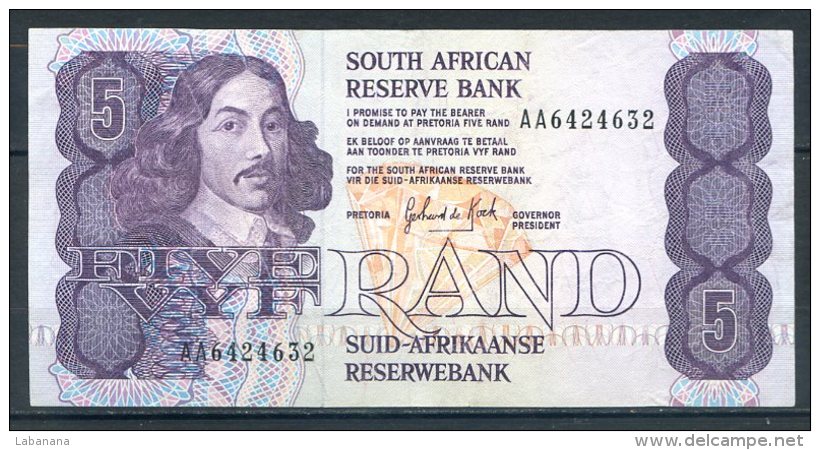 493-Afrique Du Sud Billet De 5 Rand 1989-1990 AA642 - Afrique Du Sud