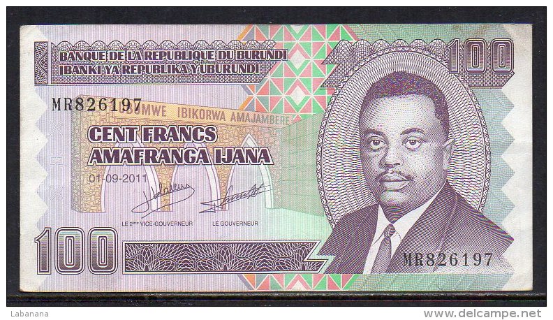 528-Burundi Billet De 100fr 2011 MR826 - Burundi