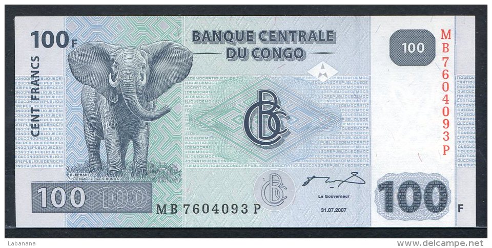 438-Congo lot de 5 billets neufs