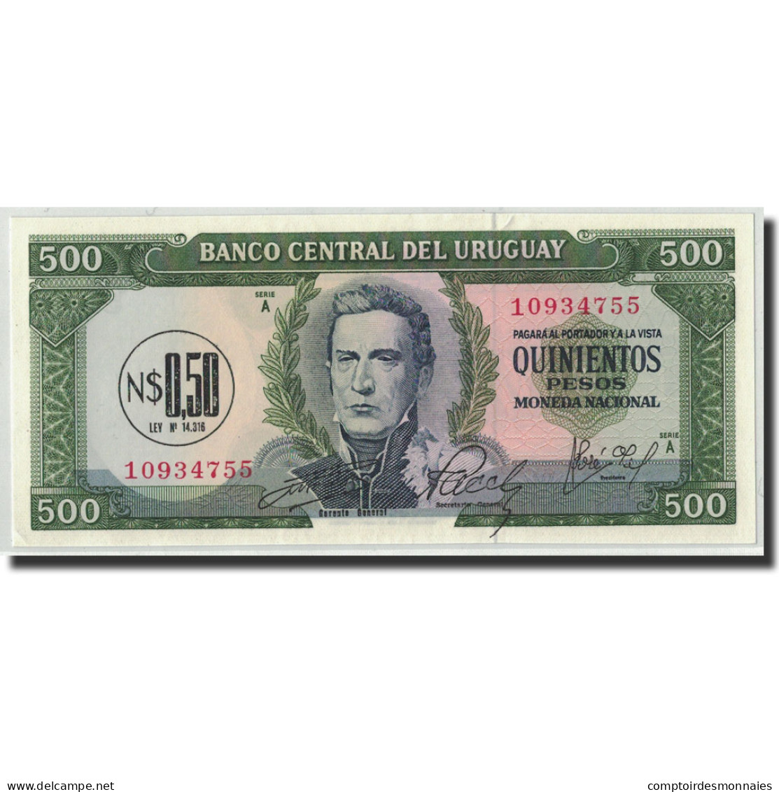 Billet, Uruguay, 500 Pesos, 1967, Undated (1967), KM:48a, NEUF - Uruguay