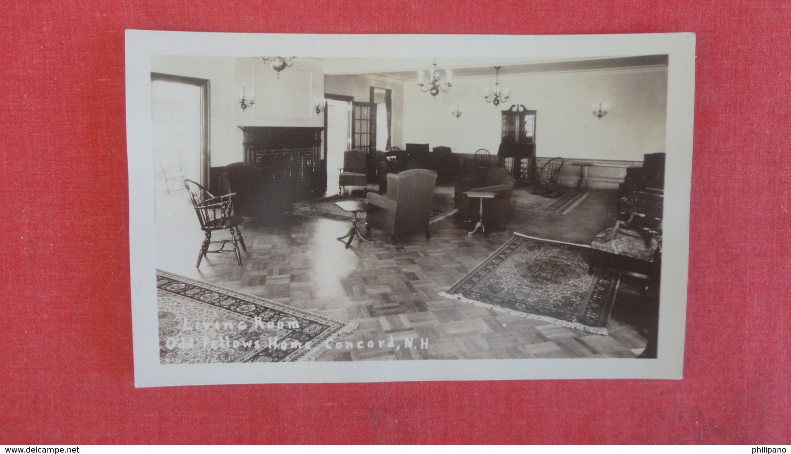 RPPC  Living Room-- Odd Fellows  Home   - New Hampshire > Concord   >ref 2561 - Concord