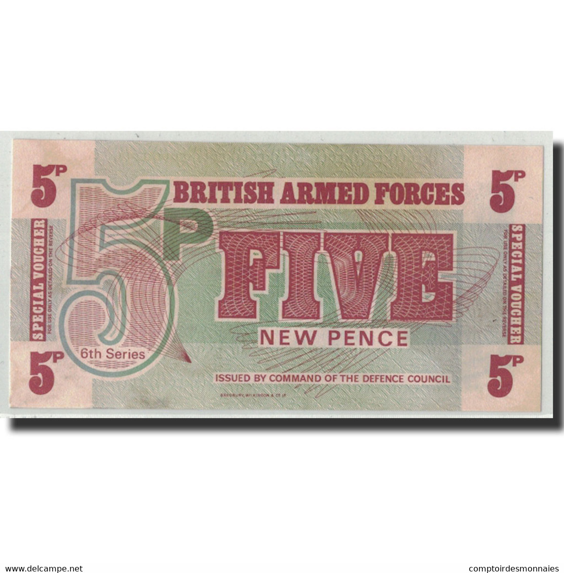 Billet, Grande-Bretagne, 5 New Pence, Undated (1972), KM:M47, SPL - British Armed Forces & Special Vouchers