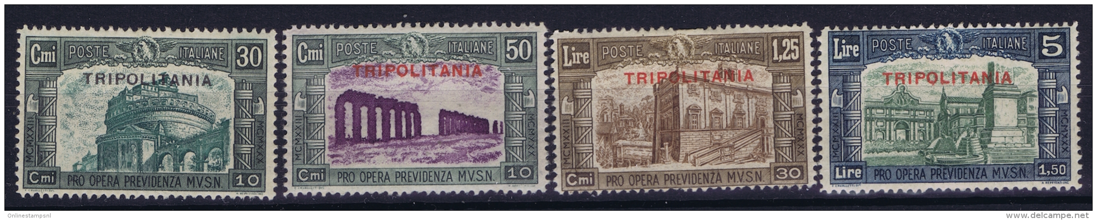 Italy: Tripolitana Sa Nr 69 - 72  Mi Nr 111 - 114 MH/* Falz/ Charniere - Tripolitaine