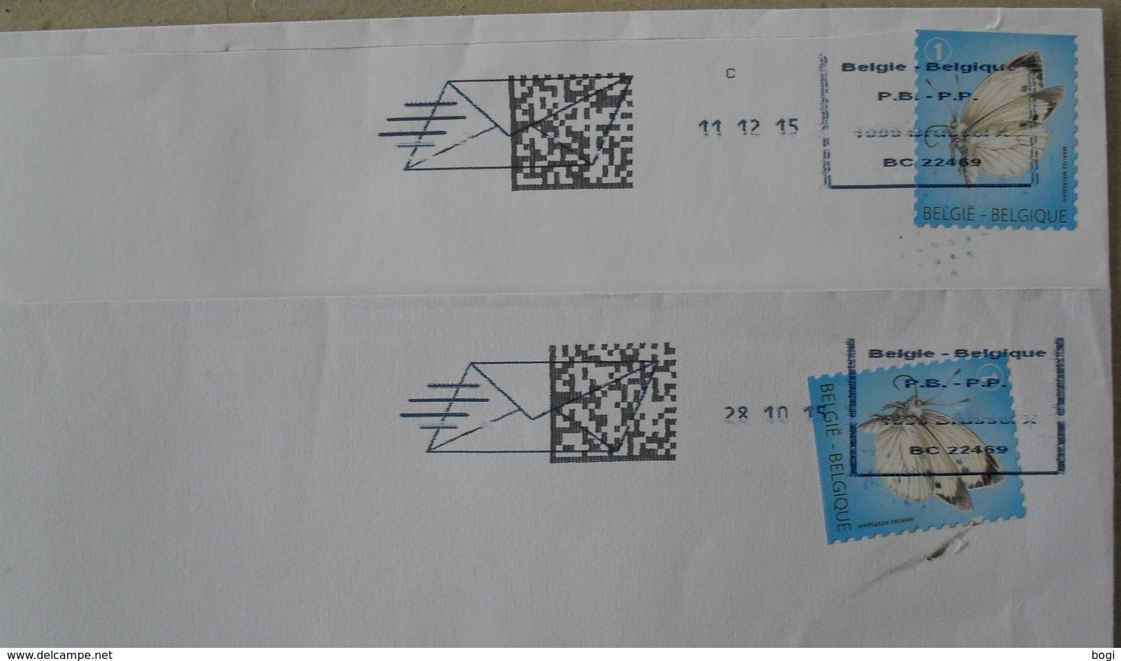 België 2015 P.B.-P.P. 1099 Brussel X (datum Zonder Cirkell + Met Barcode + Met En Zonder Letter C - Groot Pictogram) - 2000-...