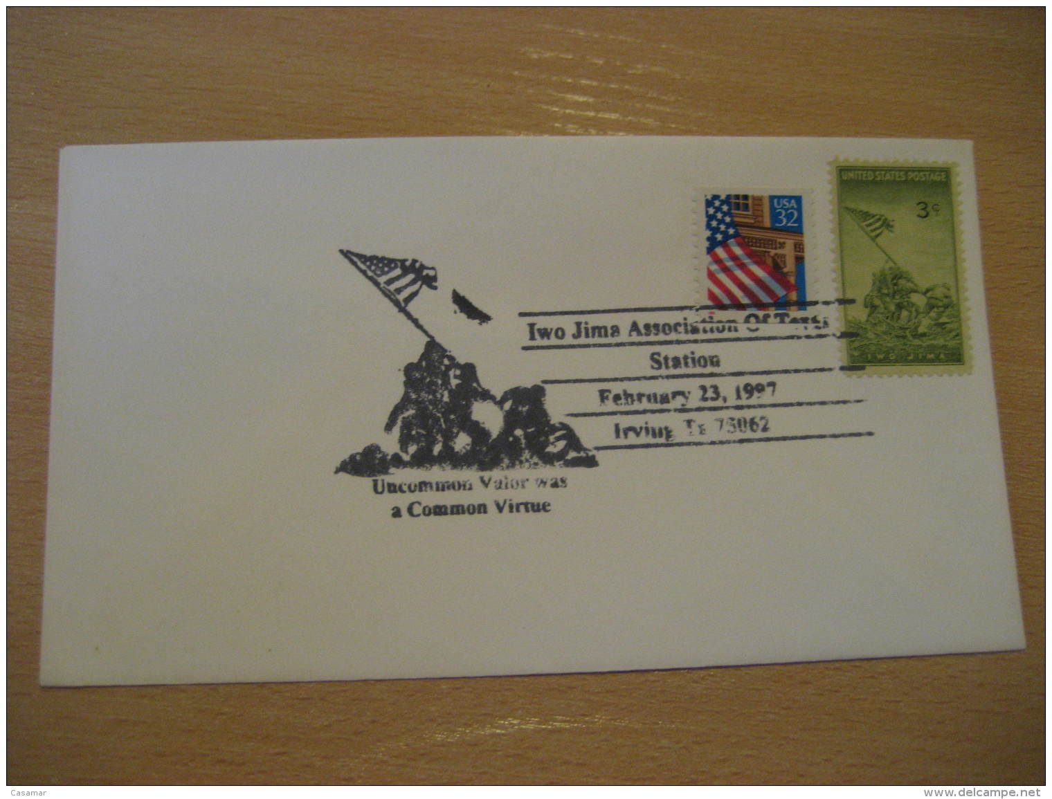 IWO JIMA WW2 History Military IRVING 1997 Cancel Cover USA - 2. Weltkrieg