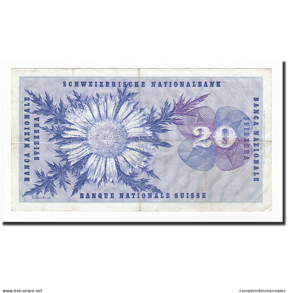Billet, Suisse, 20 Franken, 1954-1976, 1973-03-07, KM:46v, TTB - Suiza
