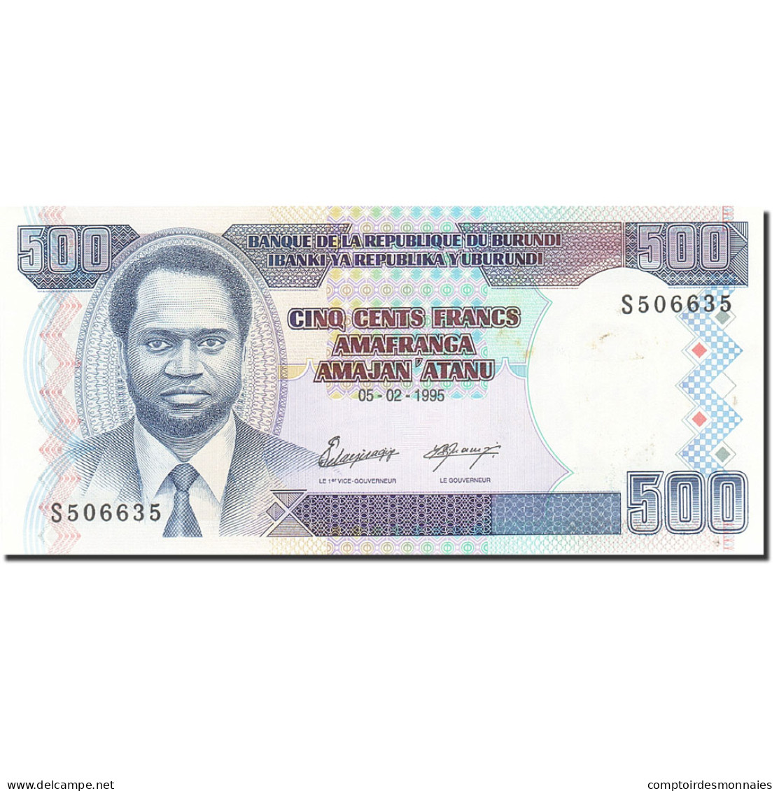 Billet, Burundi, 500 Francs, 1993-1997, 1995-02-05, KM:37a, SUP - Burundi