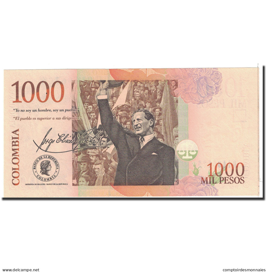Billet, Colombie, 1000 Pesos, 2011, 2011-06-11, KM:456o, NEUF - Colombia