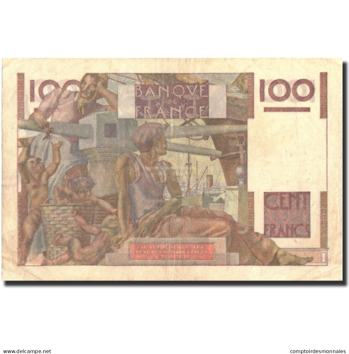 Billet, France, 100 Francs, 100 F 1945-1954 ''Jeune Paysan'', 1953, 1953-08-06 - 100 F 1945-1954 ''Jeune Paysan''
