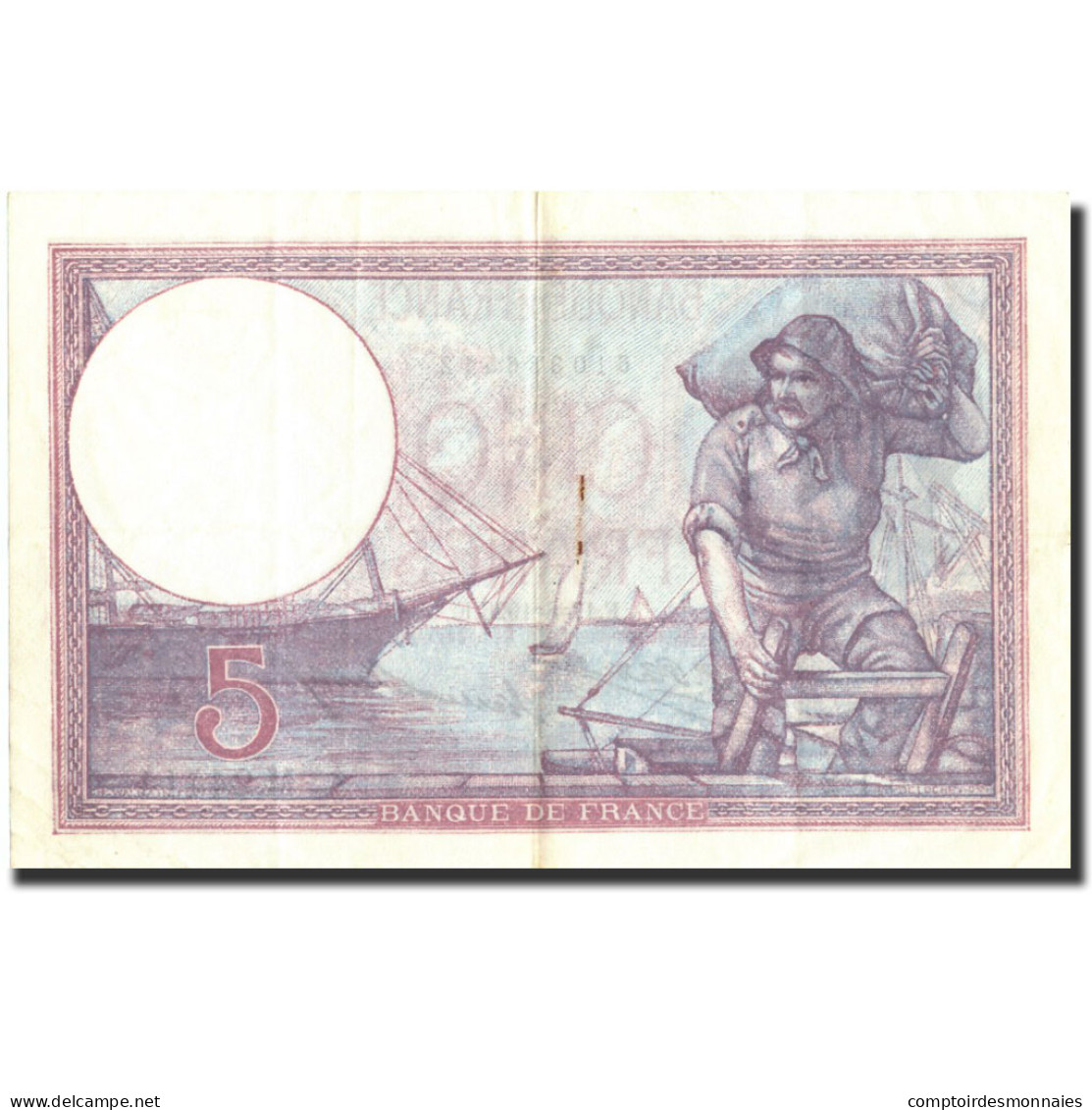 Billet, France, 5 Francs, 5 F 1917-1940 ''Violet'', 1926, 1926-08-17, TB - 5 F 1917-1940 ''Violet''