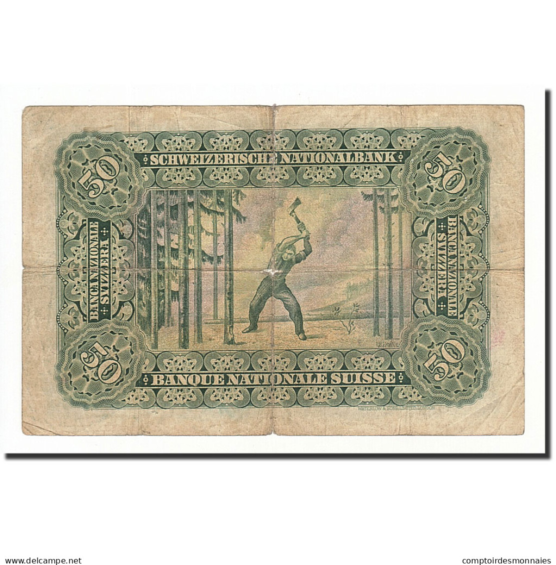 Billet, Suisse, 50 Franken, 1924-55, 1924-04-01, KM:34a, B - Suisse