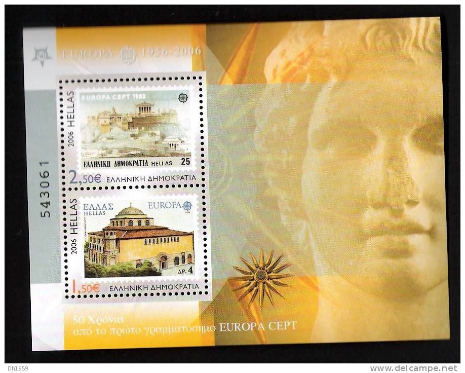 BLOC FEUILLET EUROPA CEPT GRECE GRIECHENLAND HELLAS GREECE 1956-2006 - 2006