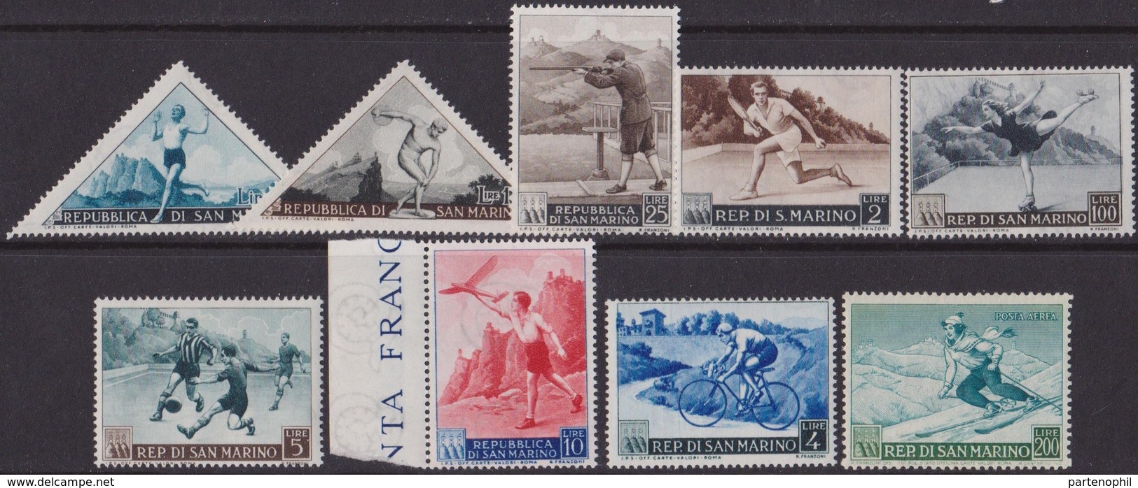 San Marino 1953 Propaganda Sportiva Sport 391/398+A111 MNH - Ongebruikt