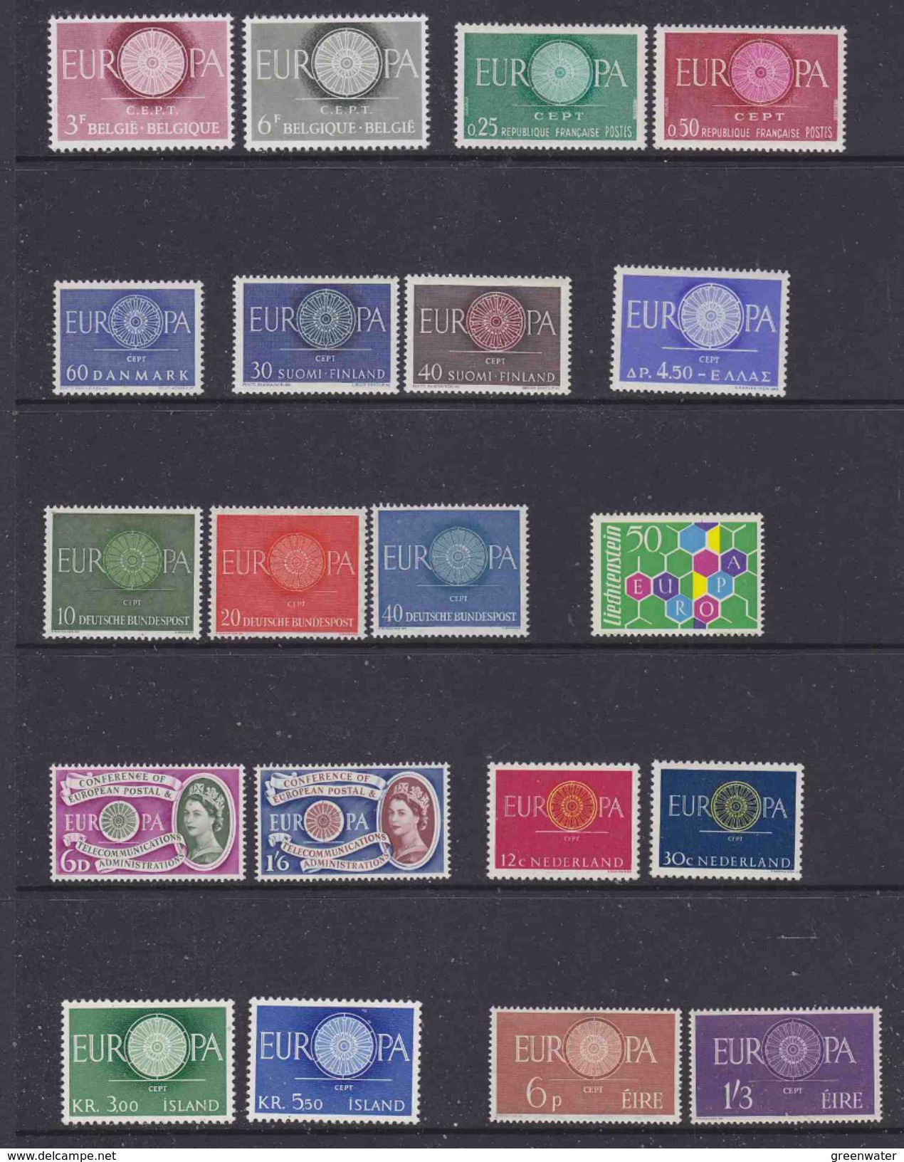 Europa Cept 1960 Year Set 20 Countries 36 Values ** Mnh (original Gum !!!) (35464) - 1960