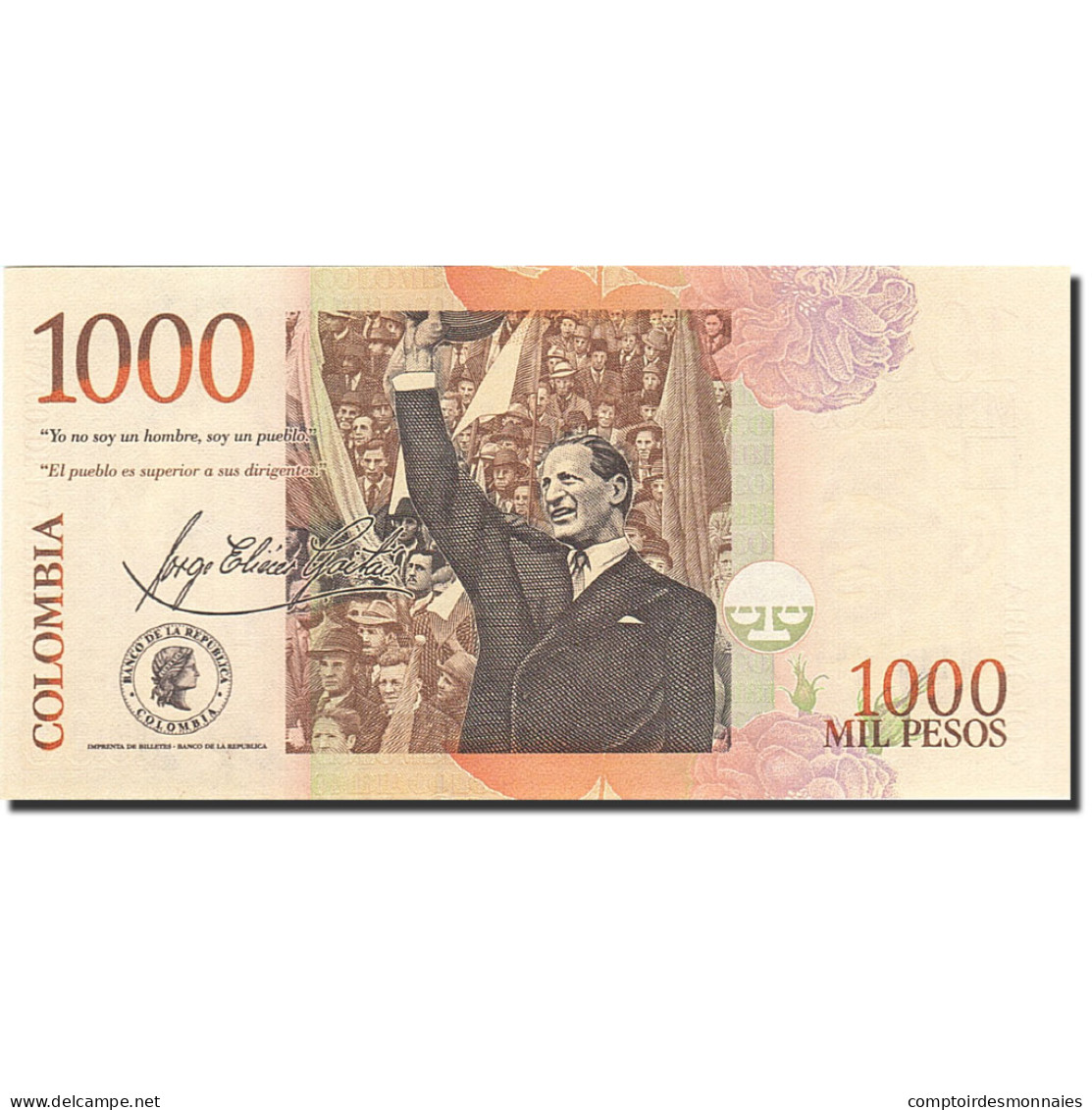 Billet, Colombie, 1000 Pesos, 2011, 2011-06-11, NEUF - Colombie