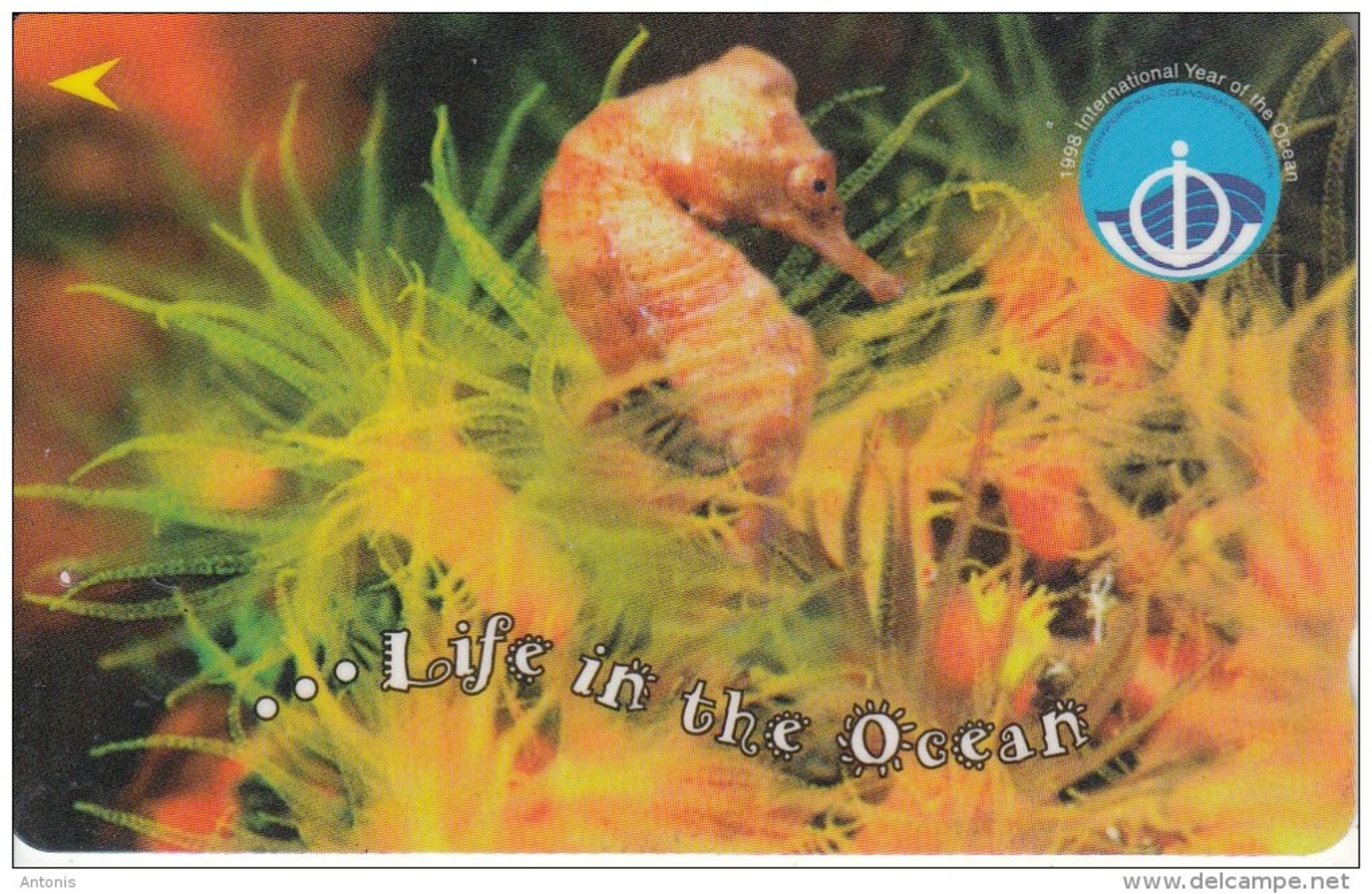 SINGAPORE(GPT) - Sea Horse, 1998 International Year Of The Ocean, CN : 156SIGC(normal 0), Used - Singapore