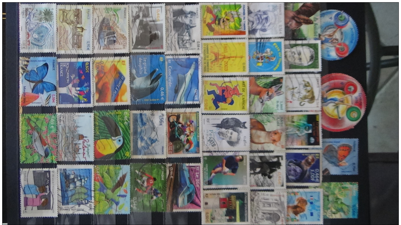 B Collection De Timbres Oblitérés De France Uniquement En Euros. A Saisir !!! - Collections (en Albums)