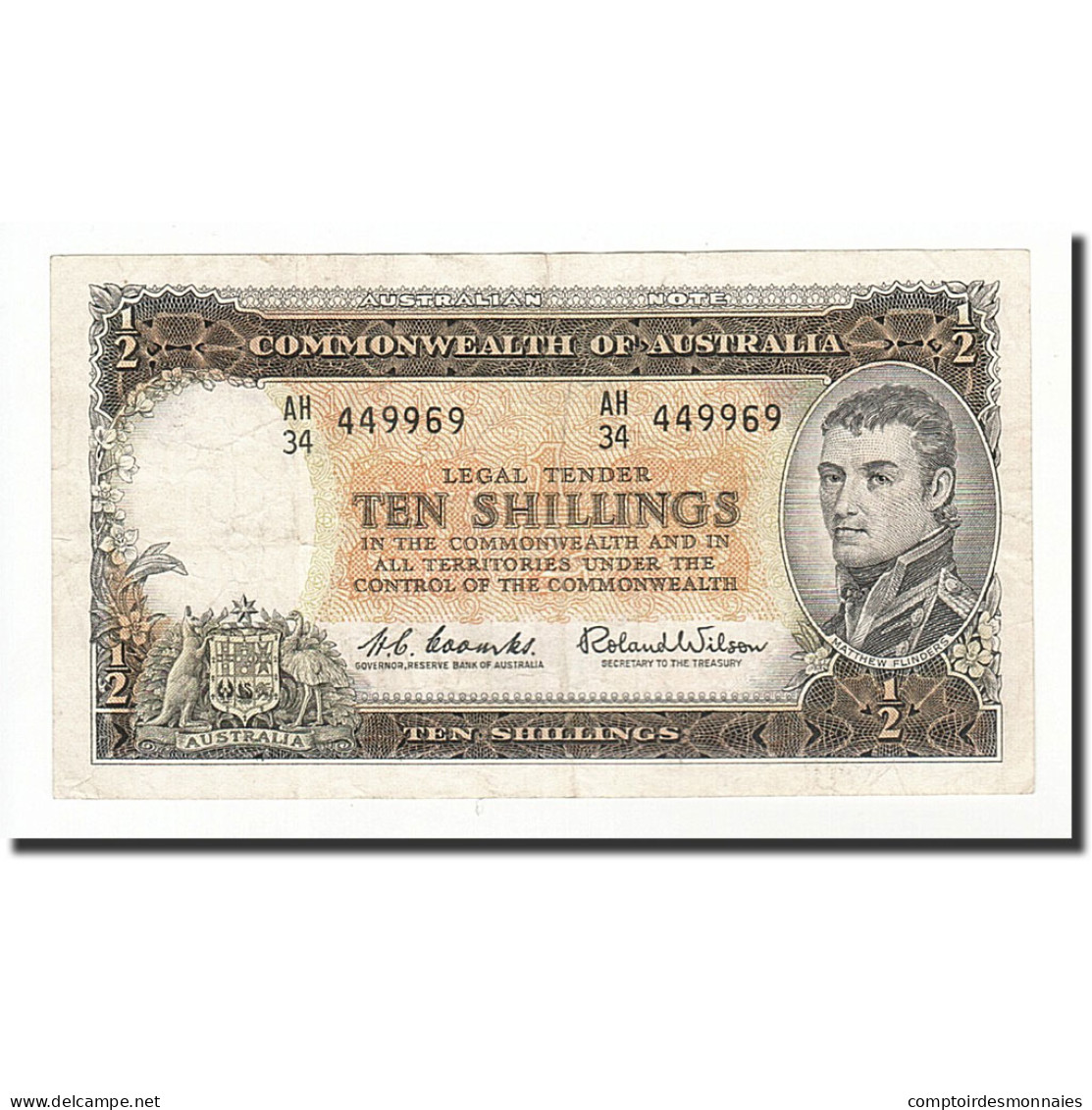 Billet, Australie, 10 Shillings, 1961-1965, KM:33a, TB+ - 1913-24 Commonwealth Of Australia