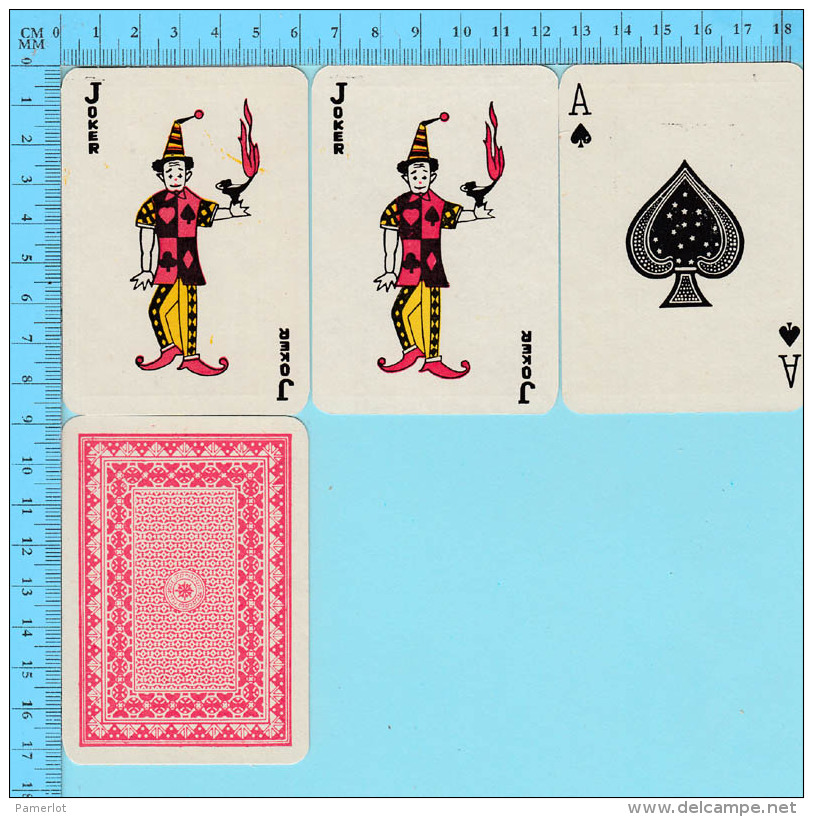 Cartes à Jouer - 2 Joker + As De Pique - Arriere Clasique - 1 Scans - Cartes à Jouer Classiques