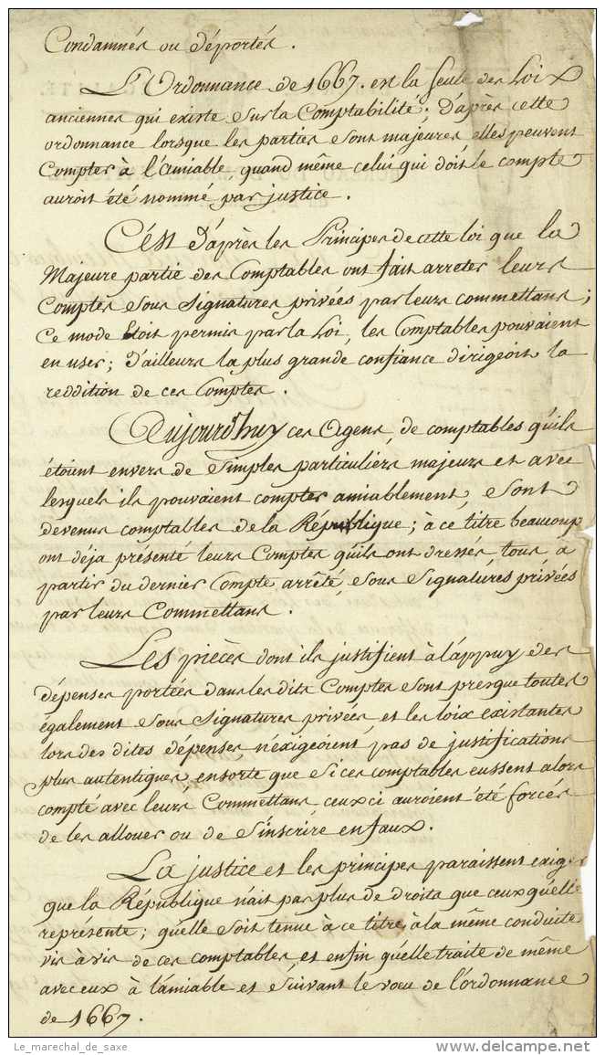 Revolution Paris Mai 1795 Bureau Du Domaine National L.S. DUCHATEL Et ? EMIGRES - Documents Historiques