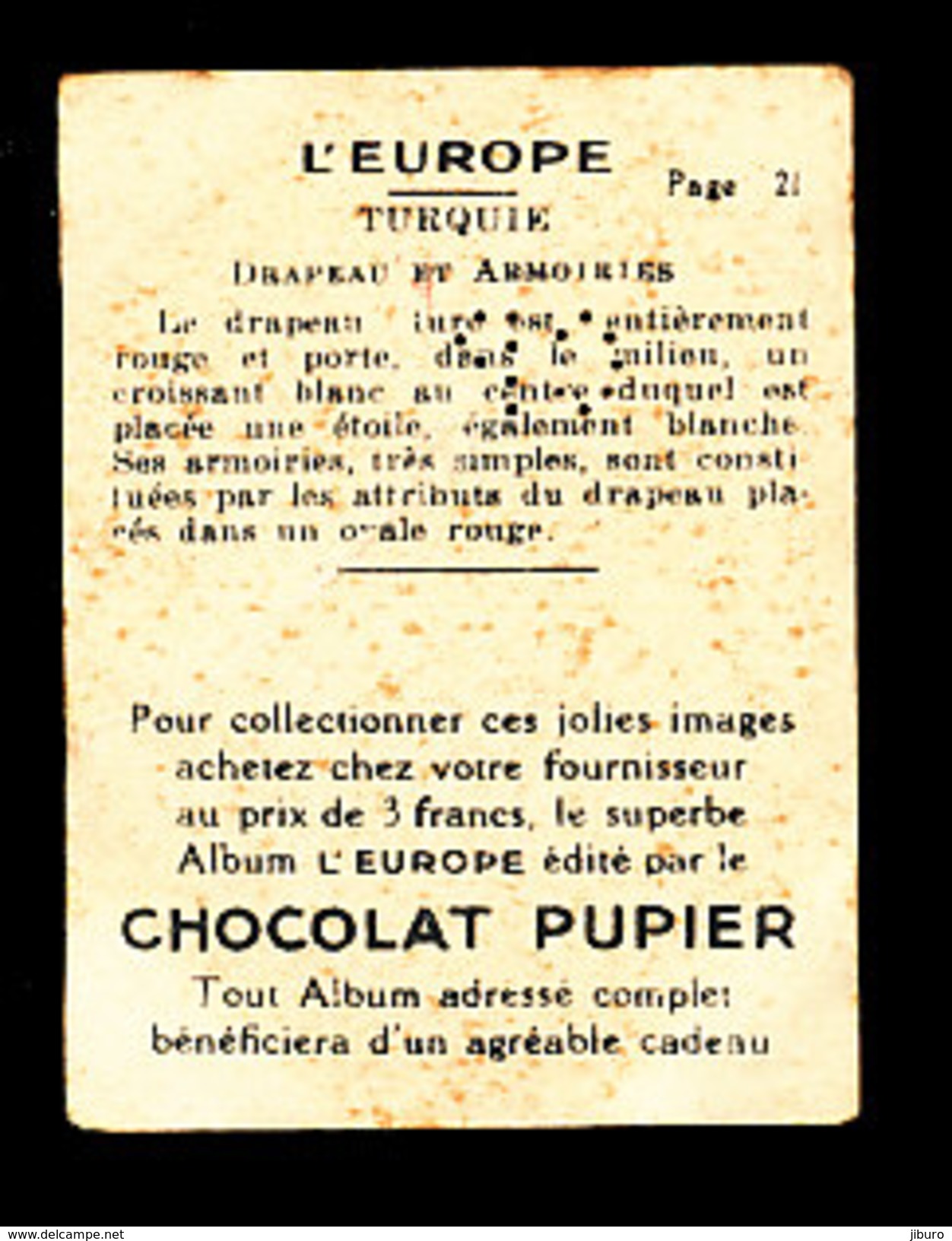 Chromo Chocolat Pupier / Turquie Drapeau  IM 138/24-M - Altri & Non Classificati