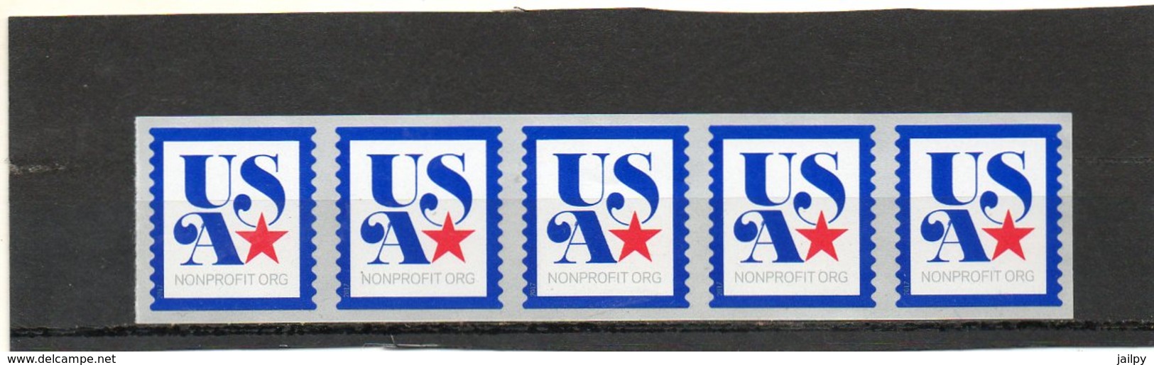 ETATS-UNIS    Bande De 5 Timbres   Non Profit      2017   Patriotic  (3K)  Sans N°   Neufs - Unused Stamps
