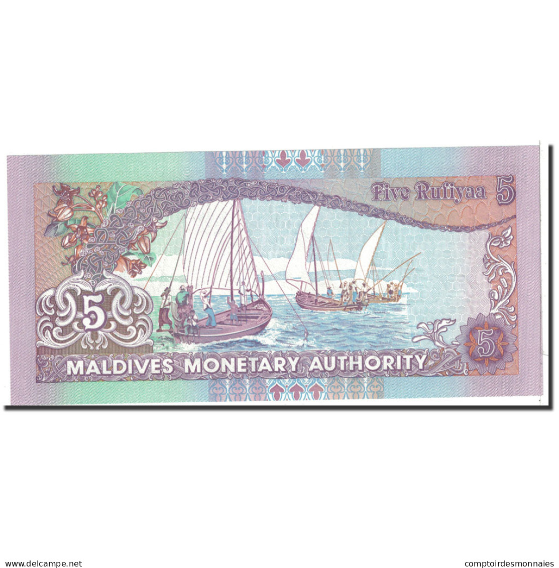 Billet, Maldives, 5 Rufiyaa, 2011, Undated, KM:18d, NEUF - Maldivas