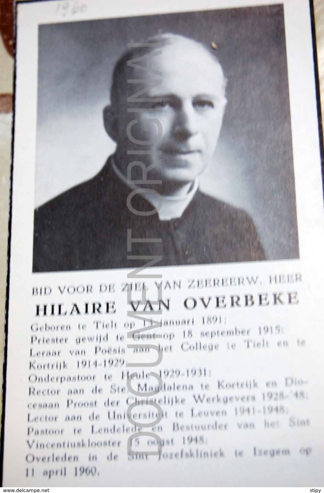 Hilaire Van Overbeke Tielt 1891 Heule Kortrijk  Izegem 1960 - Tielt-Winge