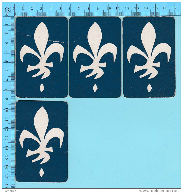 Cartes à Jouer   - 4 Faces De C Aro Artistique -  Arriere Fleur De Lys Par Normand Hudon  - 2scans - Cartes à Jouer Classiques