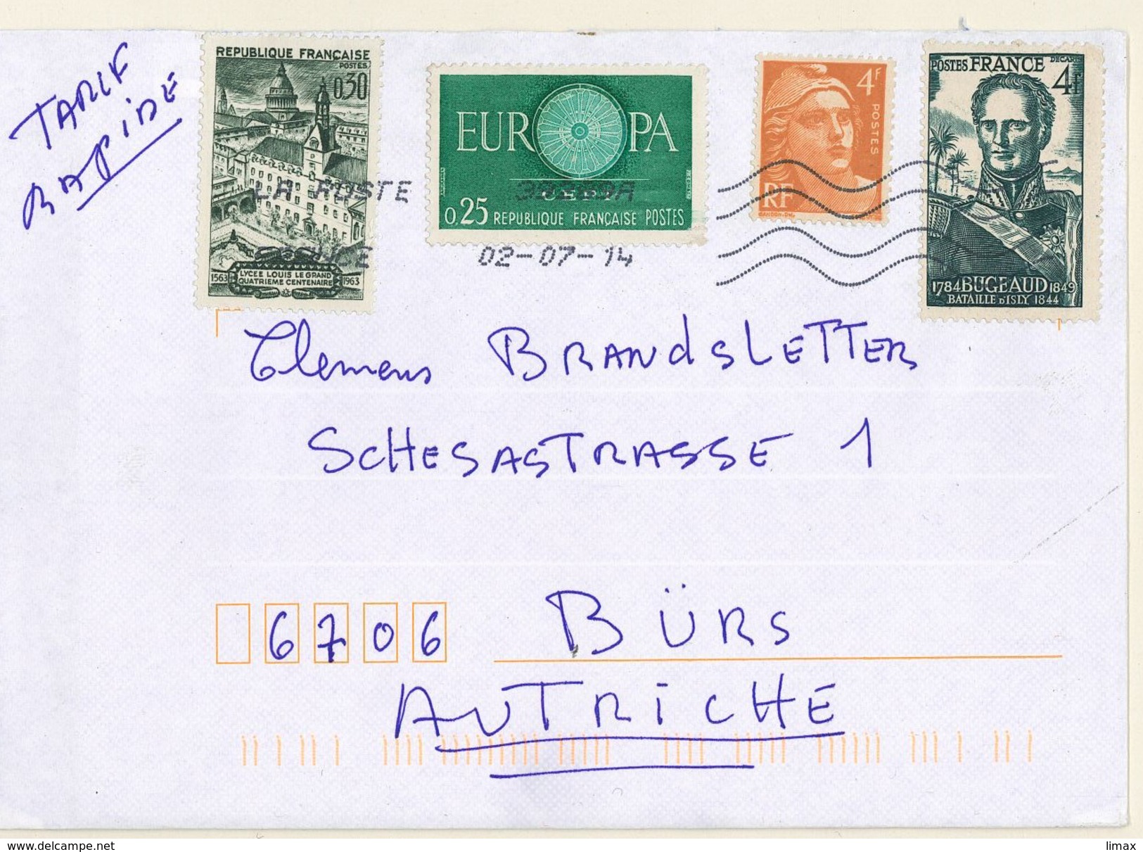 Frankreich Lucee Louis Europa Bugeaud Schlacht Bei Isly 1844    (R053) - Covers & Documents