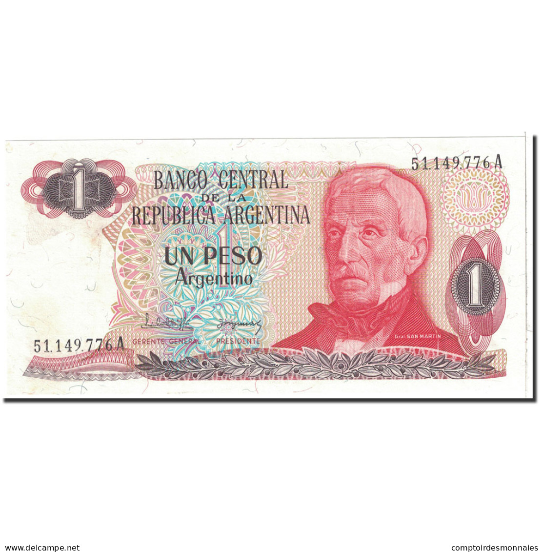 Billet, Argentine, 1 Peso Argentino, 1983, Undated, KM:311a, SPL - Argentine