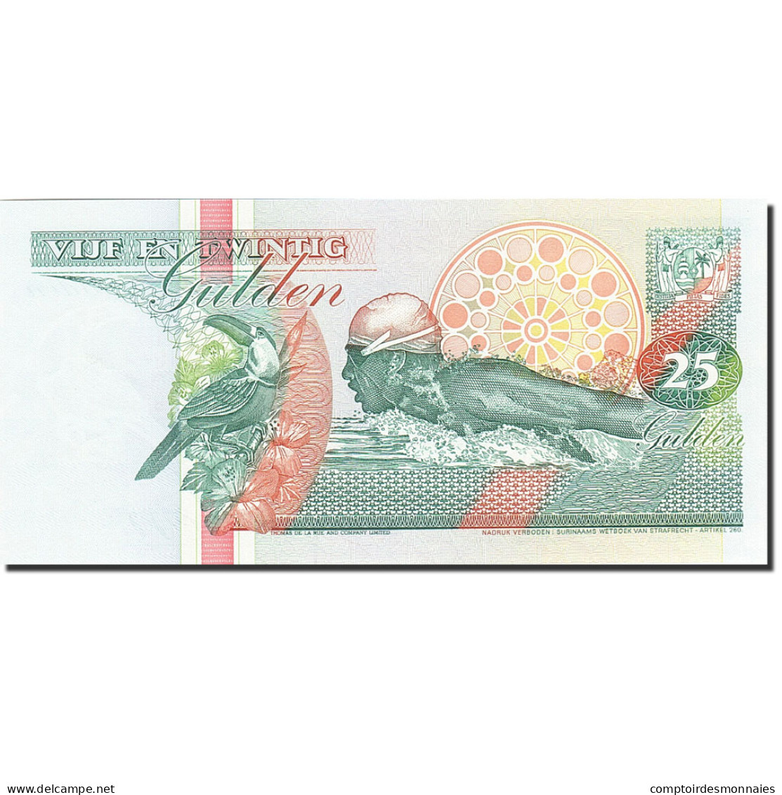 Billet, Surinam, 25 Gulden, 1991-1997, 1996-12-01, KM:138c, NEUF - Suriname