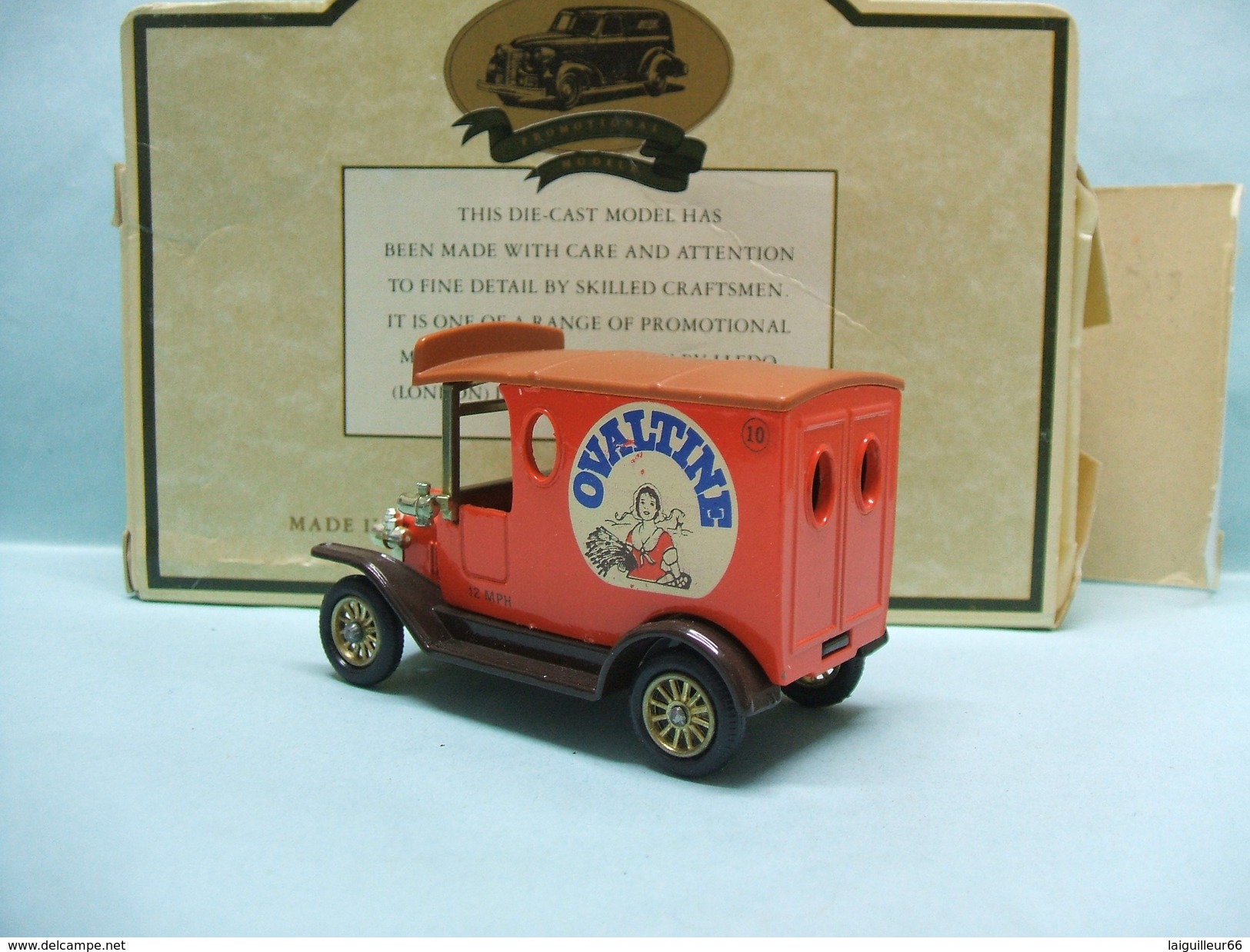 Lledo Promotional Model - FORD MODEL T Van Fourgon 1920 OVALTINE OVOMALTINE OVO BO - Utilitari