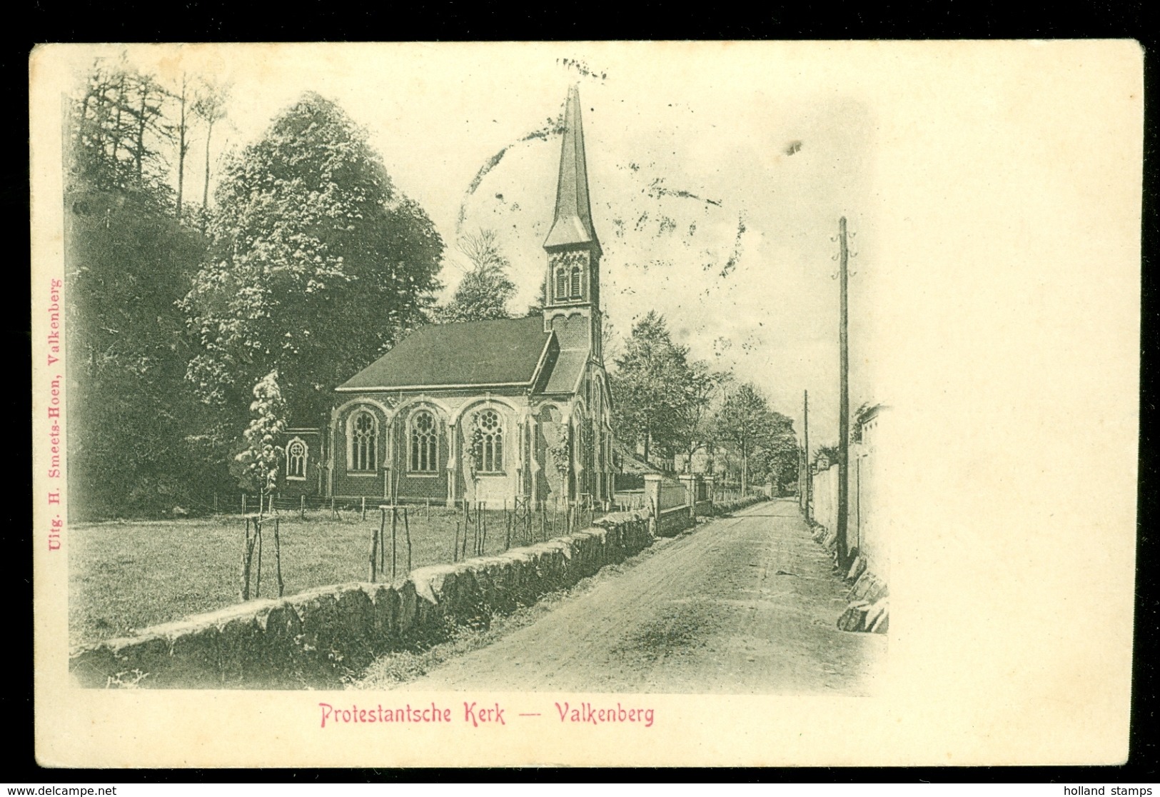 HANDGESCHREVEN BRIEFKAART Van VALKENBERG Met PROTESTENTSCHE KERK  Naar ZAANDAM (10.624q) - Brieven En Documenten