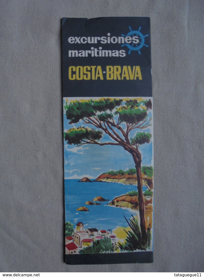 Ancien - Horaire Papier Excursions Maritimes Costa-Brava 1963 - Europe