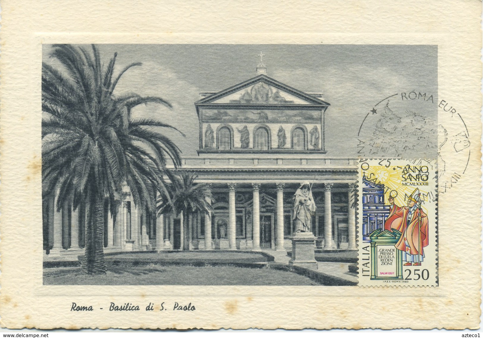 ITALIA - FDC MAXIMUM CARD 1983 - ANNO SANTO - BASILICA DI SAN PAOLO - ANNULLO SPECIALE - Cartoline Maximum