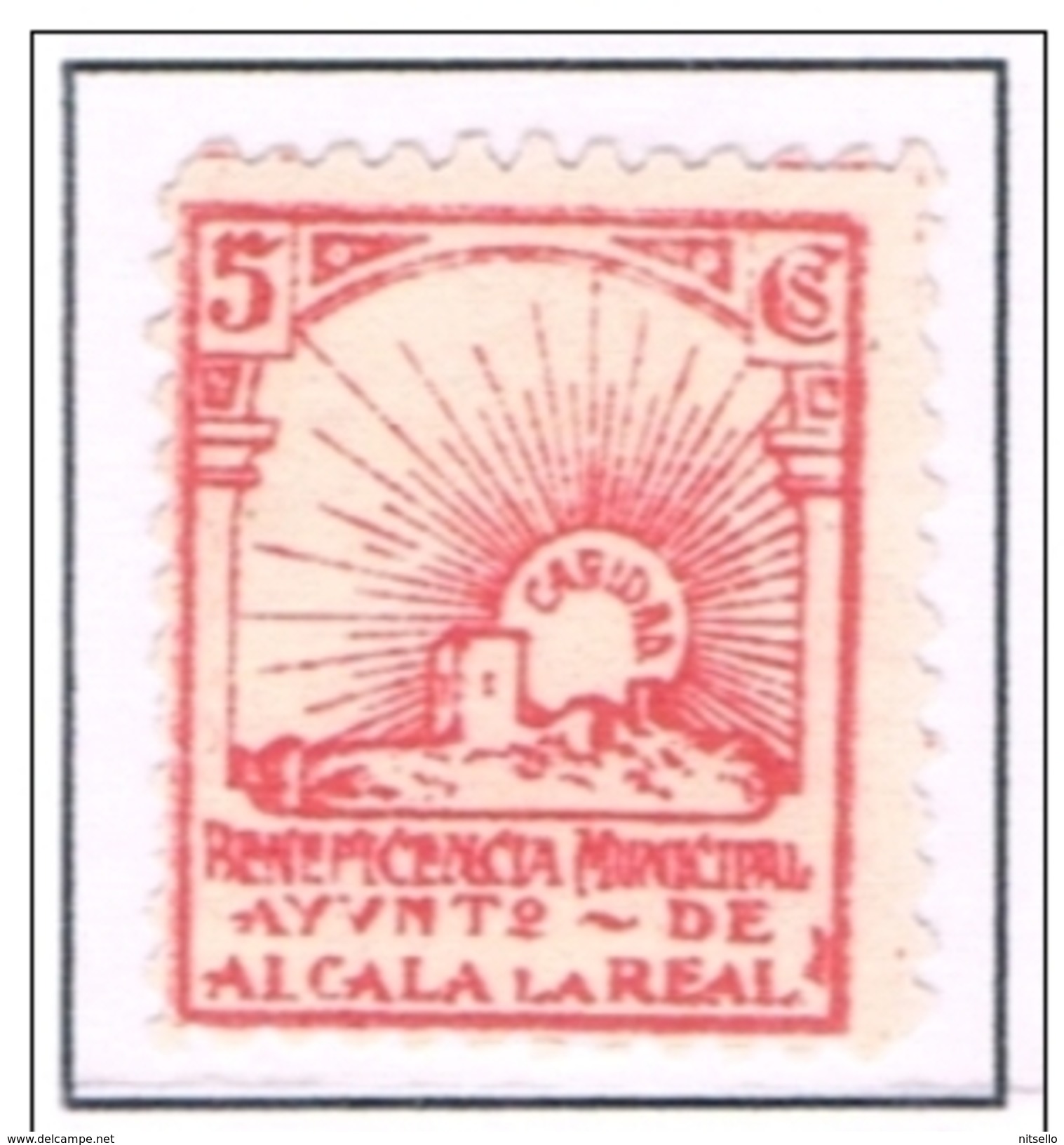 LOTE 2112 B   ///  (C115) GUERRA CIVIL   ALCALA LA REAL ( JAEN )  FESOVI 4  Nuevo Sin Goma - Emisiones Nacionalistas