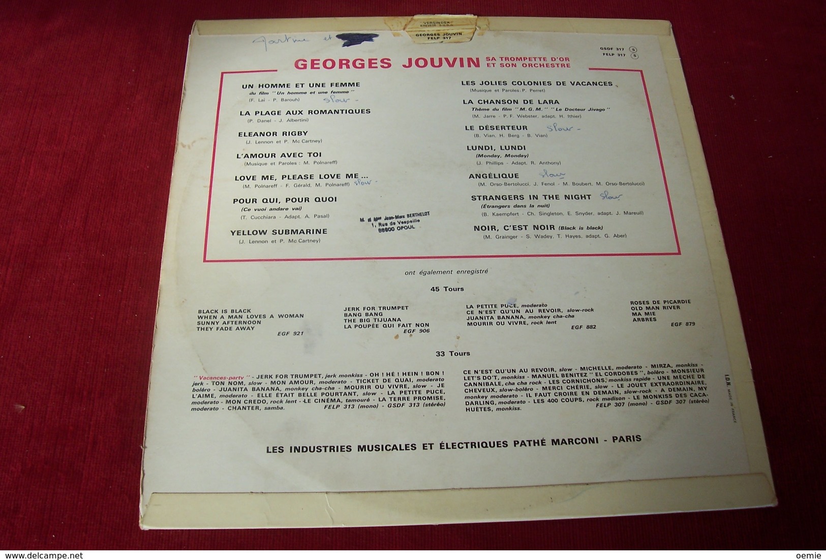 GEORGES JOUVIN  °° TROMPETTE D'OR - Musicals