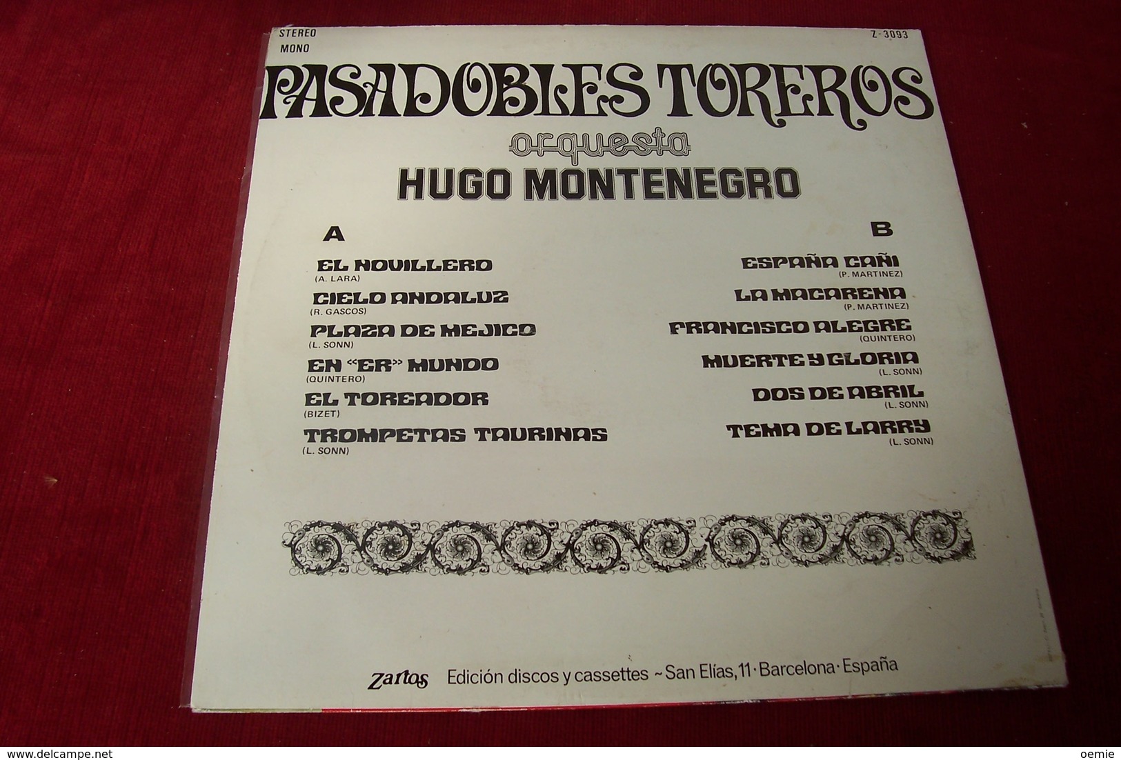 HUGO MONTENEGRO  PASADOBLES TOREROS  COMPILATION 12 TITRES - Otros - Canción Española